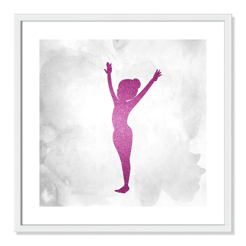 Gymnastique 2, H 23,5 po x l 23,5 po x P 1,19 po, Encadré de boîte argent