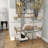 Metal 2 Shelf Gold Console Table with Clear Glass Top and Acrylic Legs