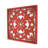 Square Wooden Floral Wall Plaque, Red