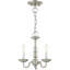Lustre classique à 3 lumières de style bougie