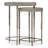 Mirrored Glass Top Nesting Tables