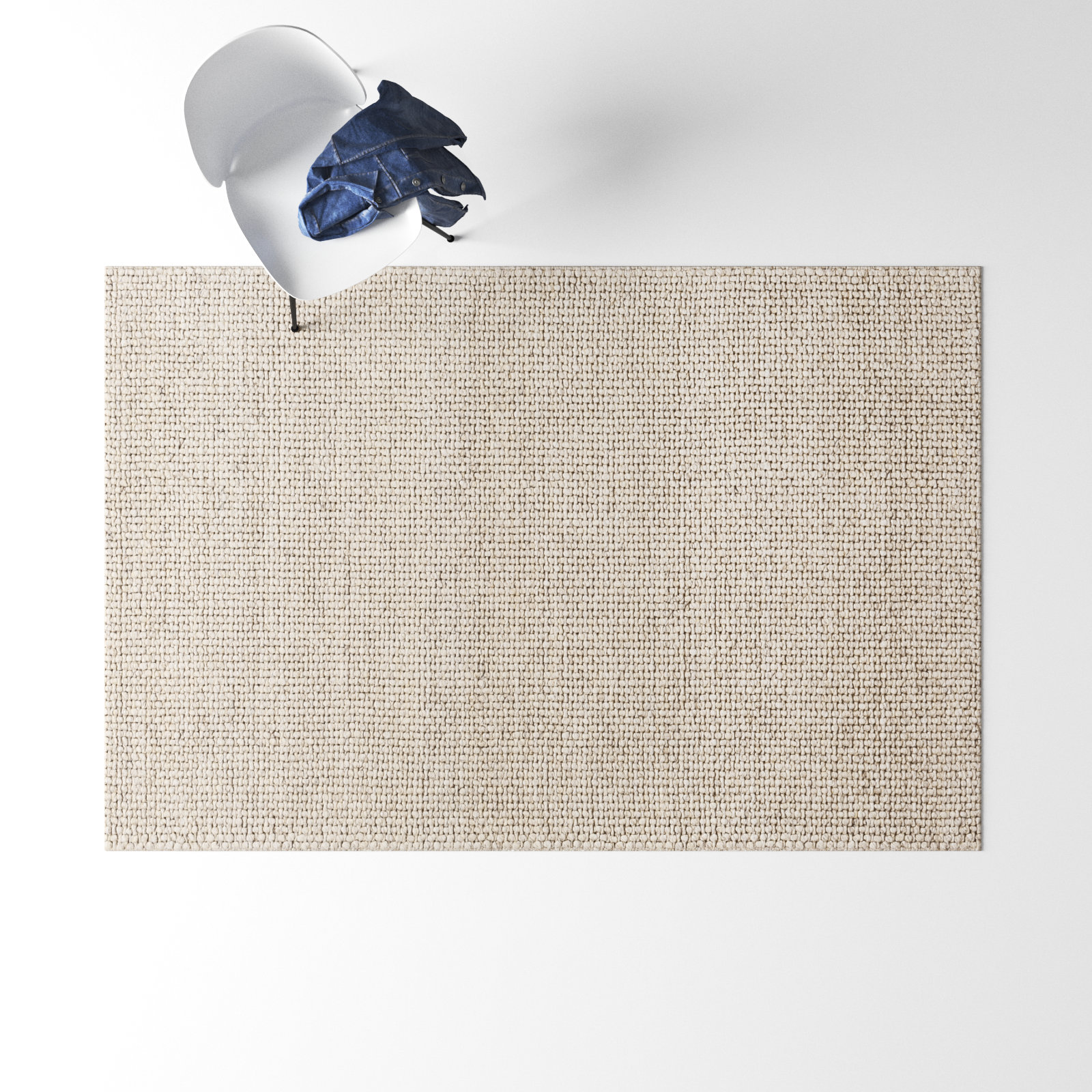 Hero Ivory Hand-Woven Flatweave Rug, Rectangle 8' x 10'