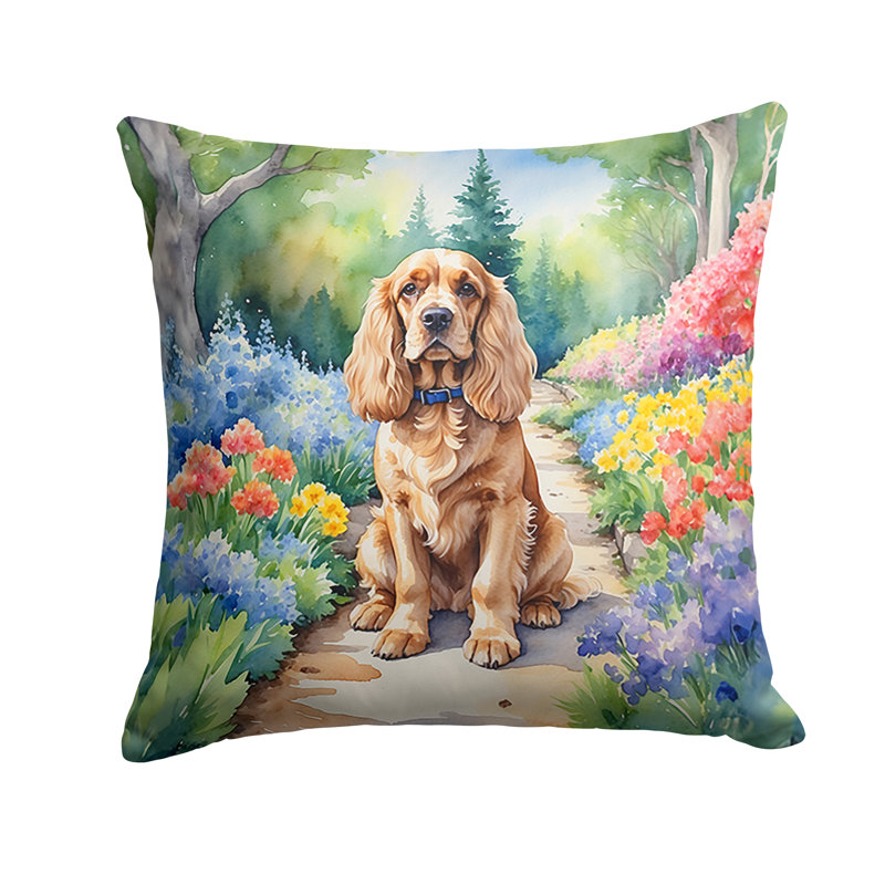 Coussin décoratif intérieur / extérieur Spring Path, H 14 po x l 14 po