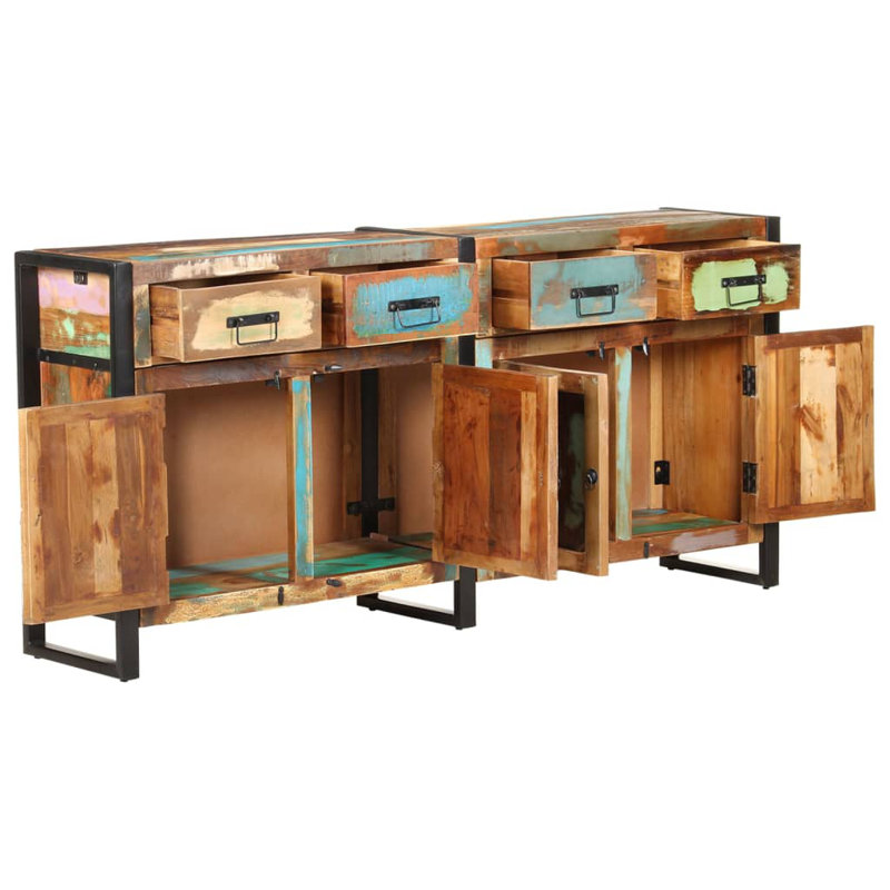 Buffet en bois de bois massif 67,7 po x 13,8 po x 31,5 po Sharon