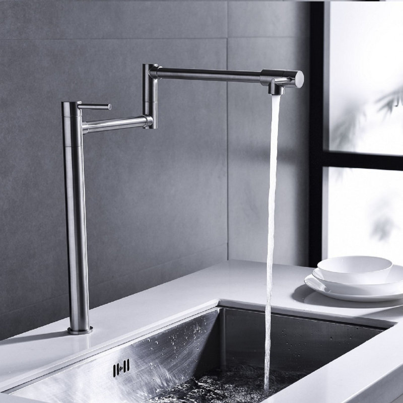 HHK HOME Kitchen Faucet, Brushed Nickel