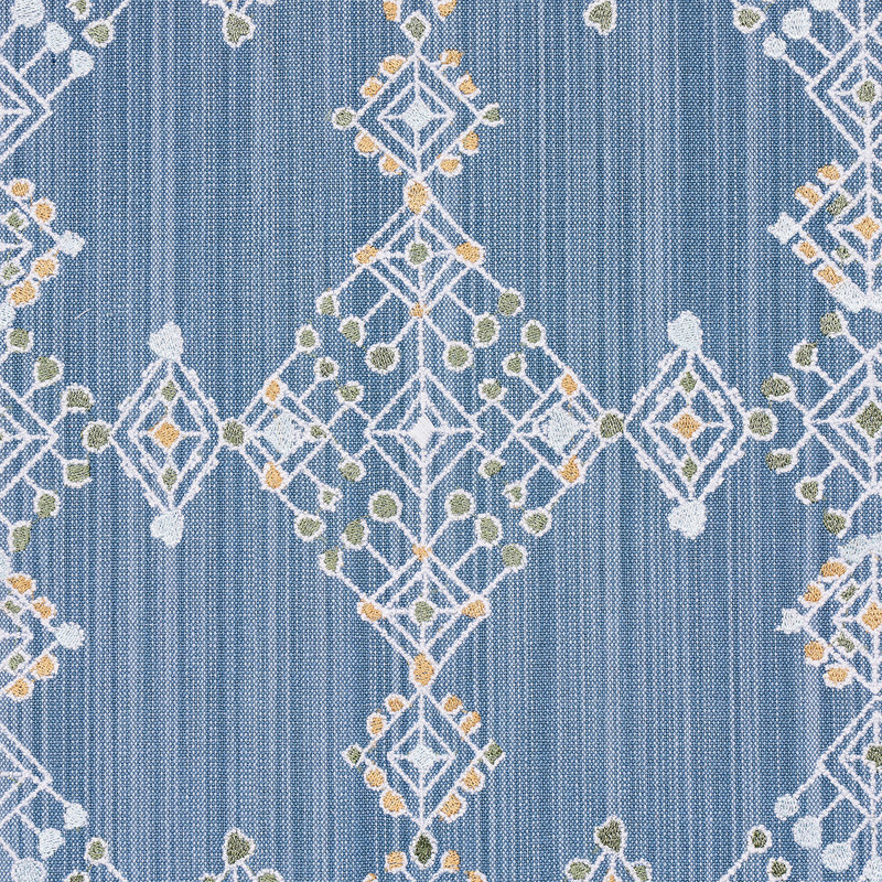 Kalindi Embroidery Fabric, Denim