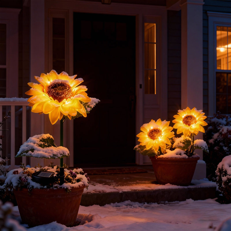 Éclairage solaire intégré à DEL pour le jardin et la fête des Mères