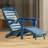Firepit Chairs Wood Texture Foldable Adirondack Chair With Ottoman-692808109