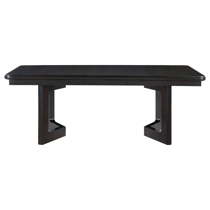 Clyta Contemporary Finish - Simich 5-Piece Rectangular Dining Table Set Acacia Brown, 7 Pieces: Table, 6 Chairs