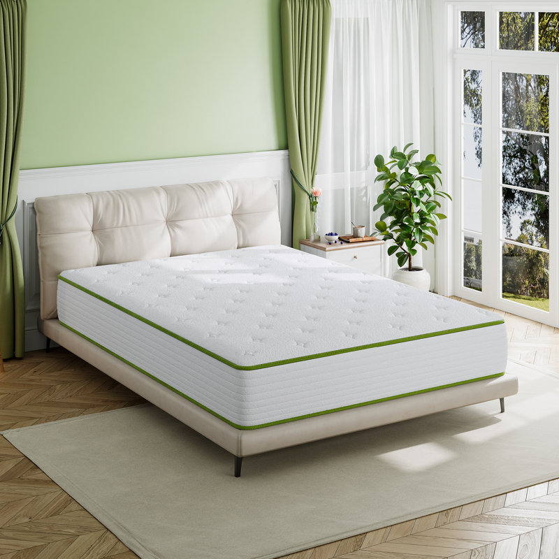 Alwyn Home Nerbone 10''/12'' Medium Hybrid Mattress with Anti - Static Cooling Gel Memory Foam, Certified by CertiPUR - US, OEKO - TEX, and SGS