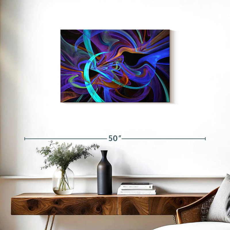 Avery Neon Vortex Abstract, 20" H x 30" W
