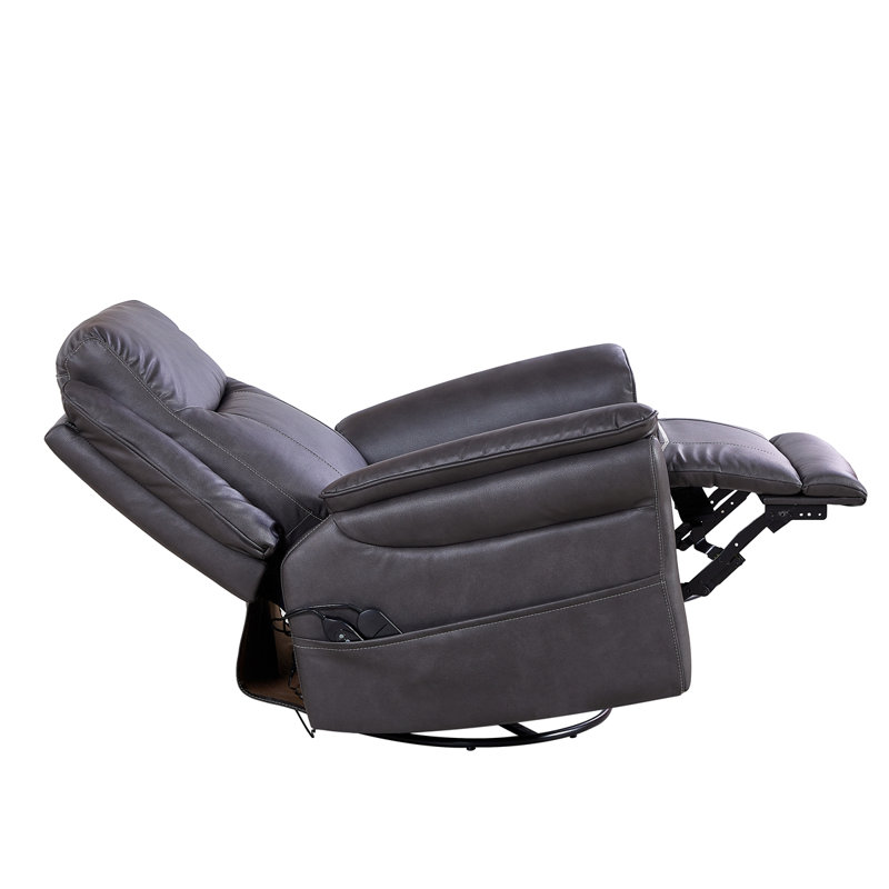 Fauteuil inclinable à bascule motorisé et pivotant à 240 degrés à position infinie, Gris