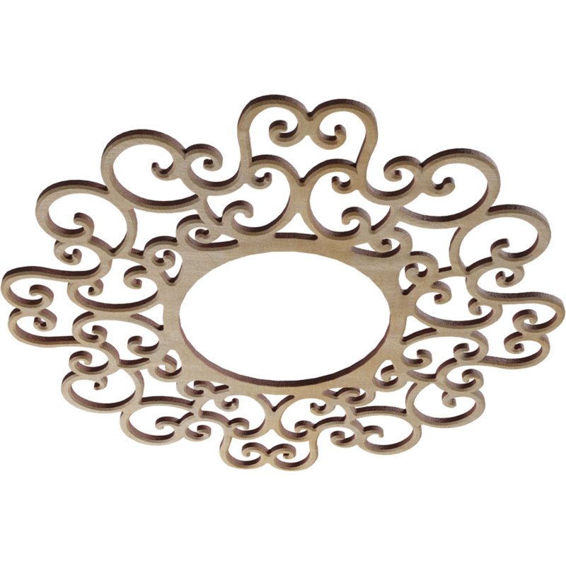 Médaillon de plafond 16 po x 6 1/8 po x P 1/8 po Reims, Hickory, H 16 po x l 16 po x P 0,25 po