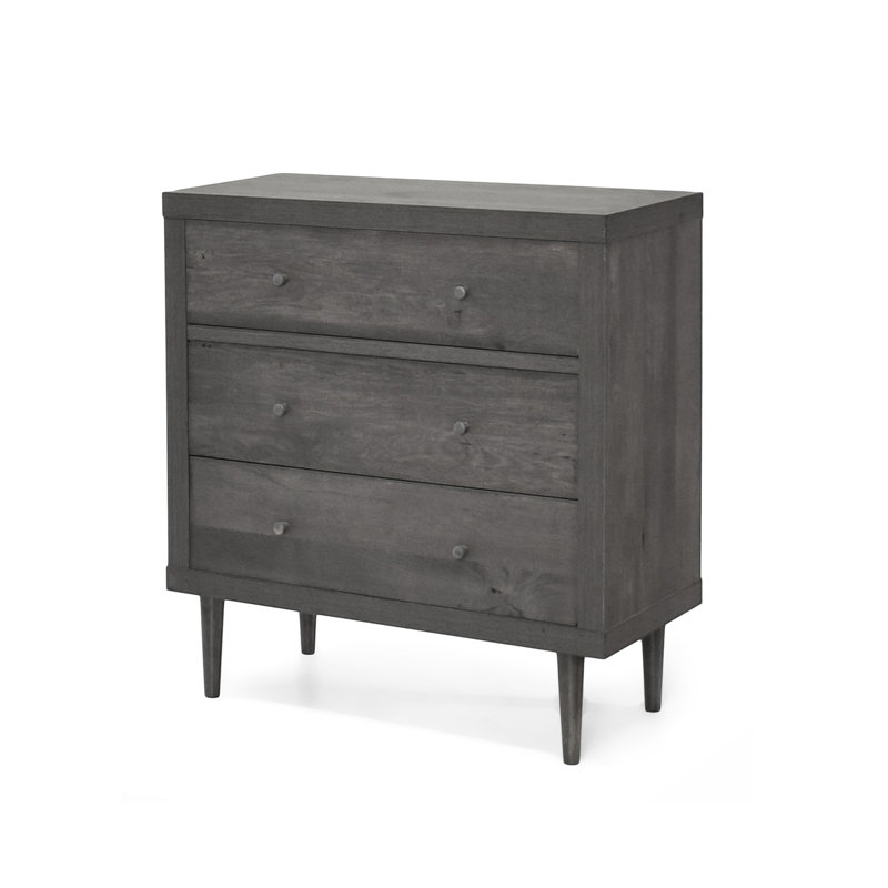 Commode nordique à 3 tiroirs, Gris