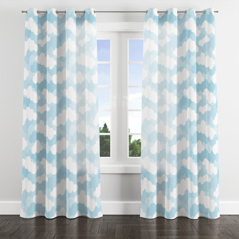 Boho Velvet Curtains - White Baldrige Grommet Curtain - 1 Panel, Gold Grommets, 52" W x 95" L