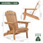 Ensemble de 2 chaises Adirondack pliantes en bois massif pour terrasse, cour, porche, jardin et terrasse avec accoudoirs larges-1206467600-1158906962