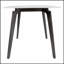 Table de salle à manger moderne en pierre artificielle blanc Pandora avec pieds en métal gris foncé, 6 places assises-1005449221