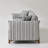 Mid-Century Modern Striped Chenille Sofa With Solid Wood Legs