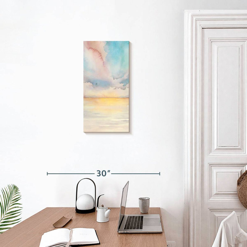 Sea Sunset Triptych II, H 24 po x l 12 po