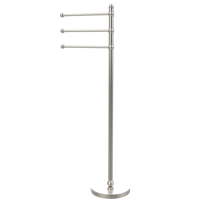 Porte-serviettes sur pied, Nickel poli