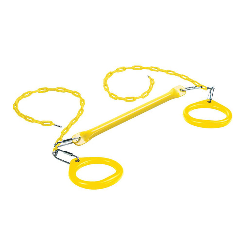 Trapèze standard avec anneaux circulaires et chaînes, Jaune