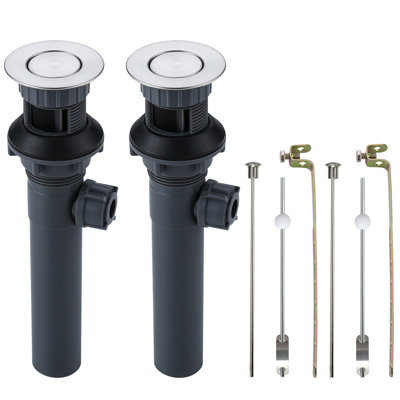 Lift Rod Bathroom Sink Drain with Overflow