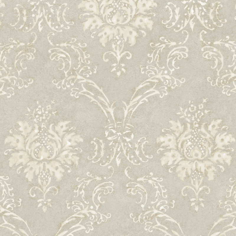 Rouleau de papier peint L 33 po x L 20,5 po Shirlee, Gris