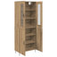  Highboard White And Black Oak 69.5 X 34 X 180 Cm-387650542