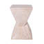 Table d'appoint 18,5 "en marbre beige 18,5"
