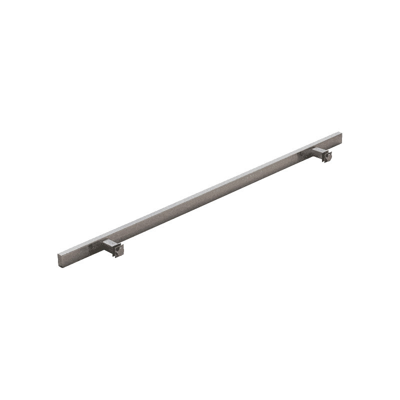 Poignée de porte carrée à un côté en acier inoxydable 304 satiné, Doré, H 60 po x l 1,5 po x P 2 po