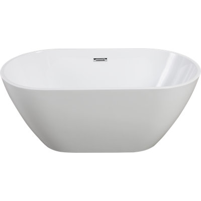 55" Acrylic Freestanding Soaking Bathtub With Chrome Overflow & Drain, Cupc Certified