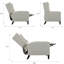 Fauteuil inclinable réglable à oreilles avec design capitonné | Table d'appoint pliable à chargement USB et peu encombrante USB-179473503