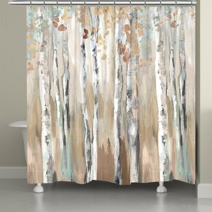 Loon Peak Braylen Welcome to The Lake Single Shower Curtain, Brown