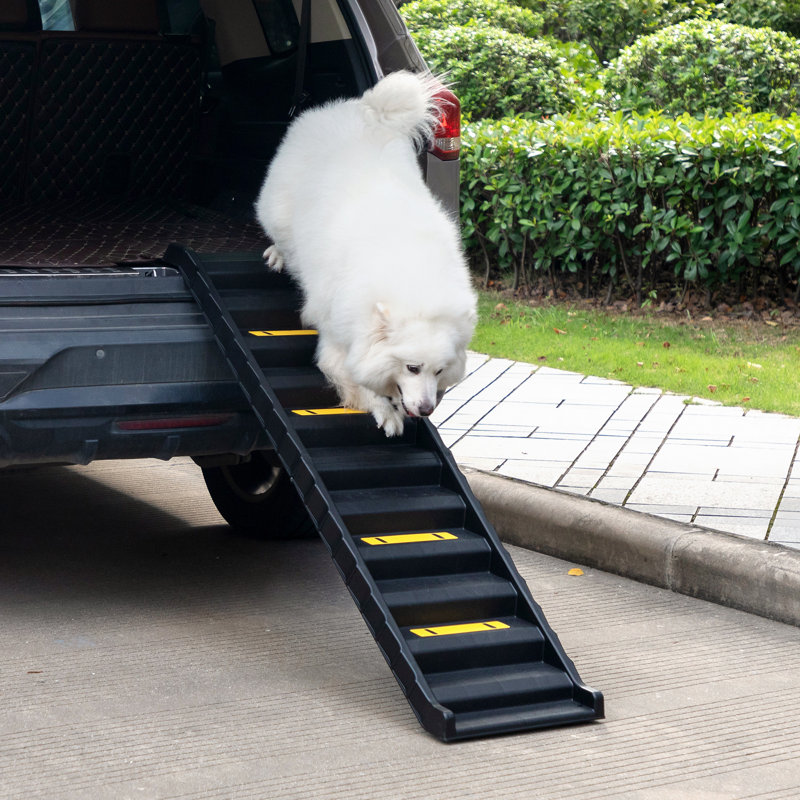 Tapis d'escalier pliable portatif 61 po avec tapis antidérapant 61 po Diovanni, léger pour canapé, lits hauts, voiture