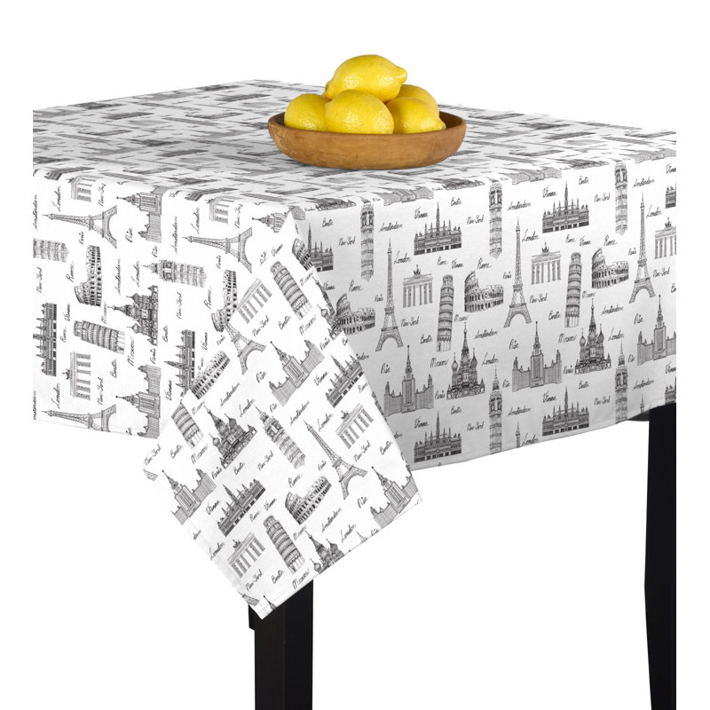 Silverberg Geometric Square Tablecloth, 70" x 70"