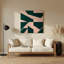 Minimalisme 97, art mural vert en métal-1265488979