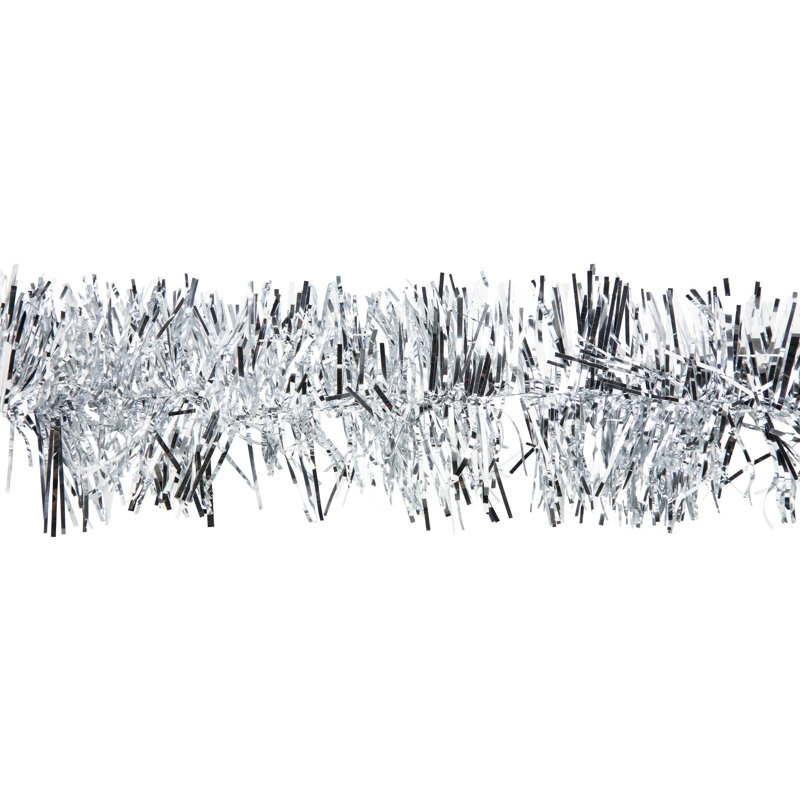 Guirlande de Noël Tinsel - non éclairée, Argent, 50' L x 2.5" W