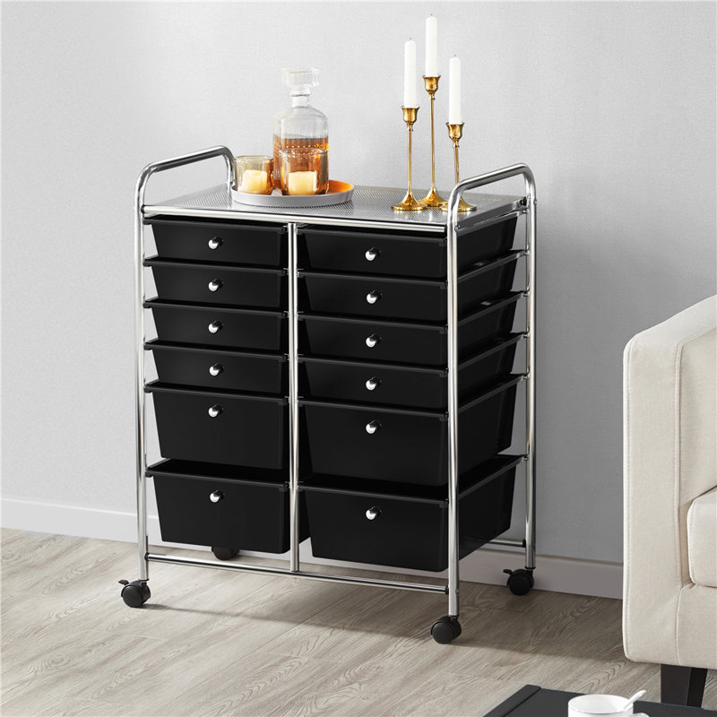 Lundys 12 Drawer Storage Drawer, Black
