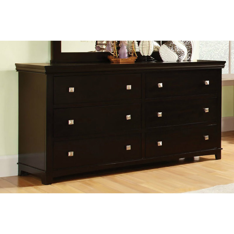 Barton Tussey 6 Drawer Standard Dresser/Chest, Espresso, SKU 1
