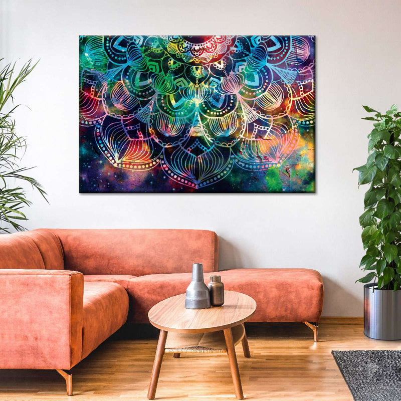 Mandala céleste, reproduction sur toile, H 20 po x l 30 po x P 1,25 po