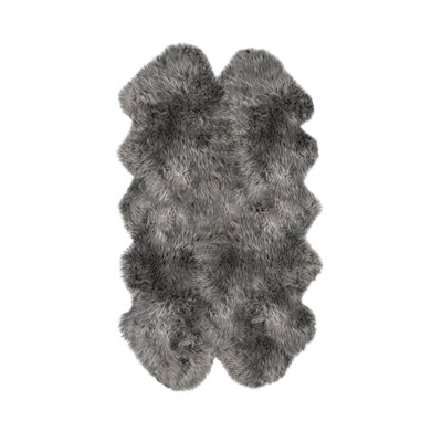 Chatterton Handmade Sheepskin Gray Area Rug