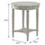 Table de bout charmante en ardoise antique avec tablette et tiroir de rangement classique