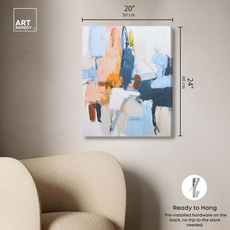 «Colors of the Coast III», reproduction d'art sur toile par Art Remedy, H 20 po x l 24 po, Toile tendue avec châssis