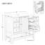 Meuble-lavabo autoportant de 36 po avec lavabo, une armoire et trois tiroirs-1622446005