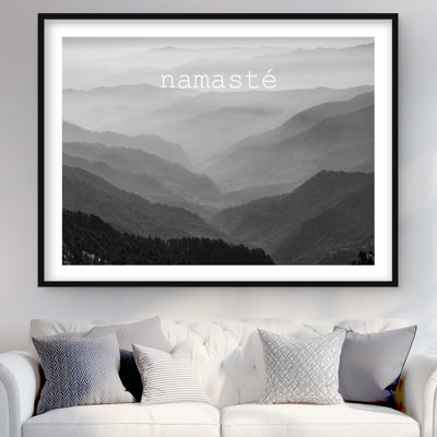 Namaste - impression matte encadrée pour le décor de la chambre à coucher