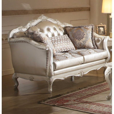 Waldorf 63'' Faux Leather Loveseat