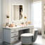 48" X 36" Bathroom Mirror With Led Front , 5 Mins , 3 Colors Dimmable, Dazzling Luxury Hd Reflection 5 Adjustable, Fine