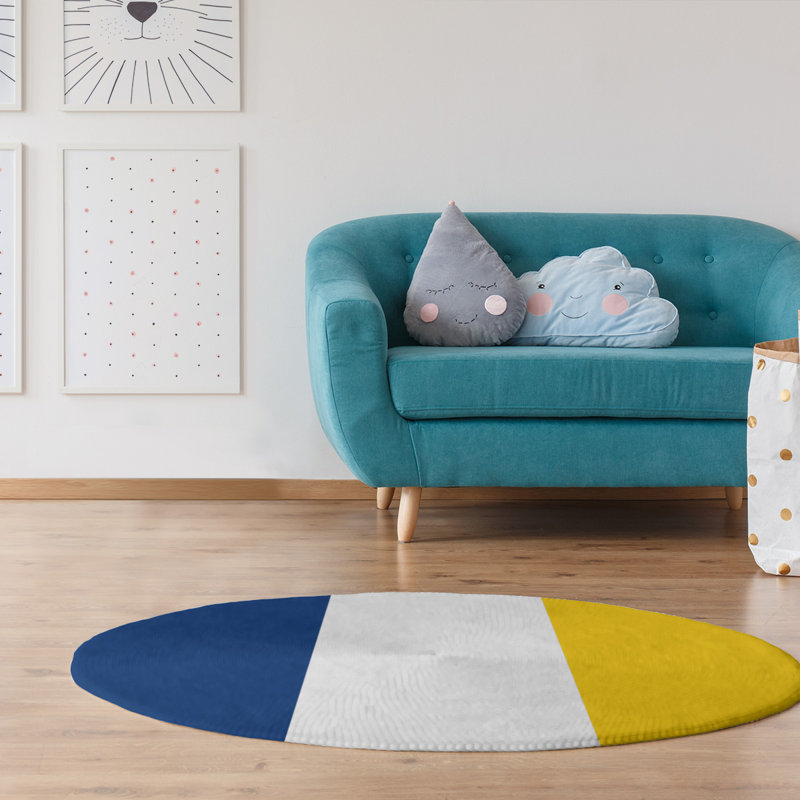 Chenille Indoor Rug, Round 5'