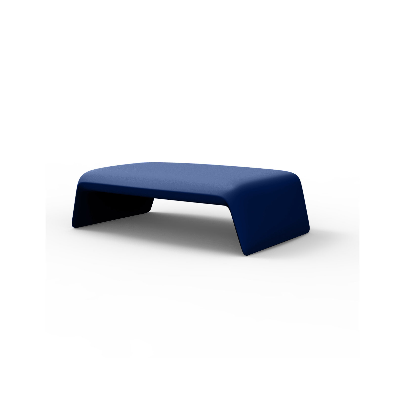 Blow Plastic/Resin Coffee Table, Blue