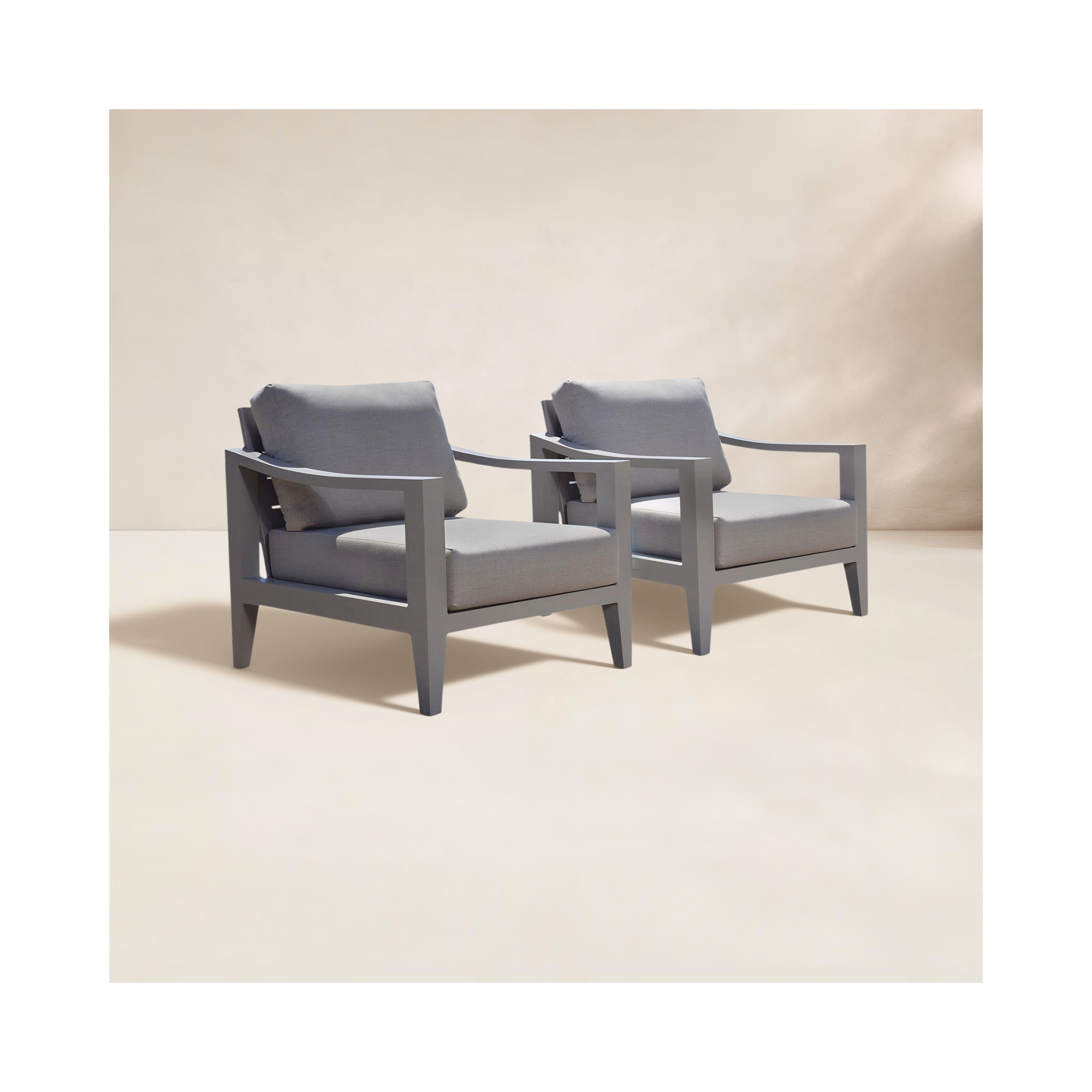 Solstice Patio Chair with SunbrCushions, Beige Sunbrella®, Beige